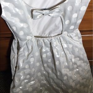 Flirty retro metallic shimmer polka dot dress
